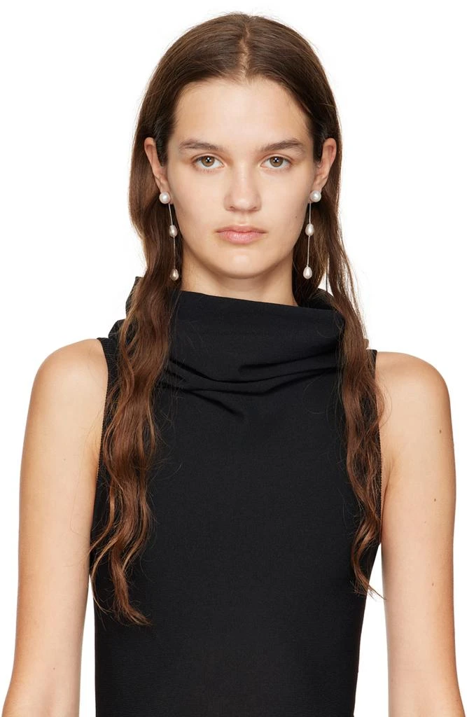 Sophie Buhai Silver Small Pearl Drop Earrings 3