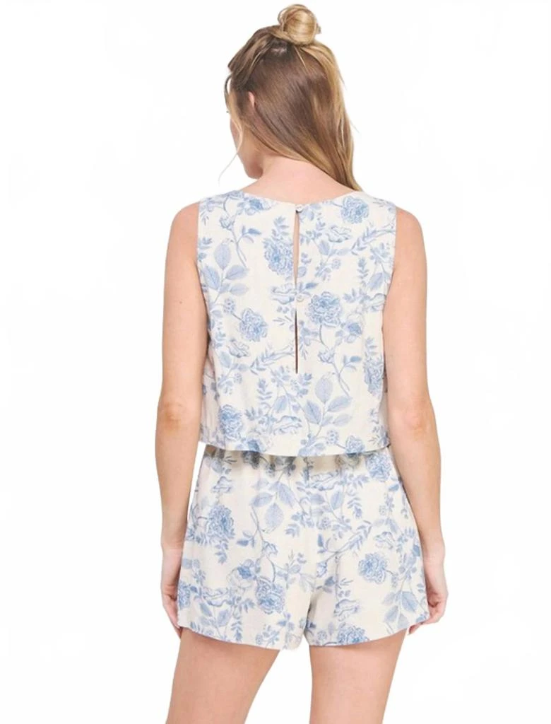 ALLIE ROSE Dior Days Floral Romper In Blue Blossom 2
