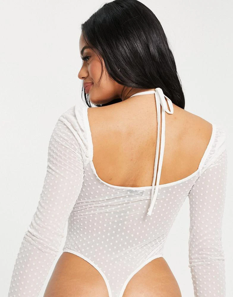 Mesh Bodysuit Fuller Bust Bodysuit ASOS DESIGN Fuller Bust Dobby
