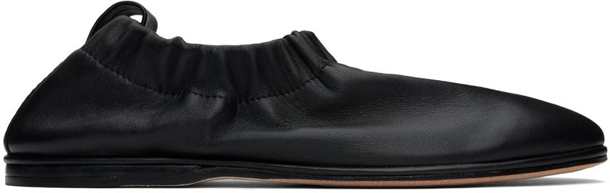 LAUREN MANOOGIAN Black Banded Ballerina Flats