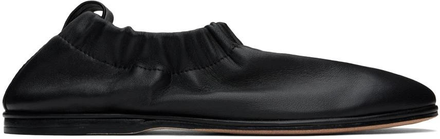 LAUREN MANOOGIAN Black Banded Ballerina Flats 1