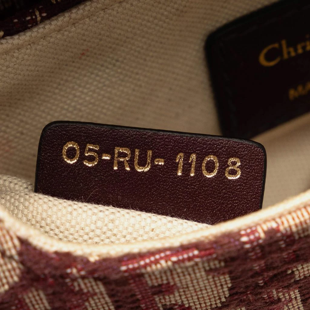 Dior Dior Red Mini Oblique Canvas Saddle Bag 8