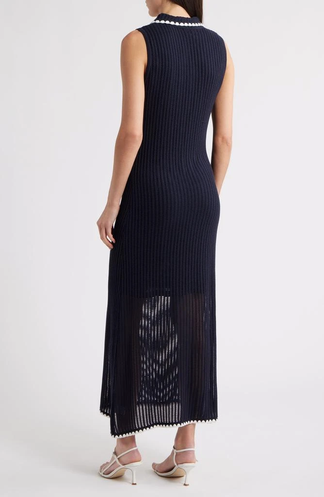 zoe and claire midi sweater dress ZOE AND CLAIRE Button Front Midi Sweater Dress in Ivory/Black