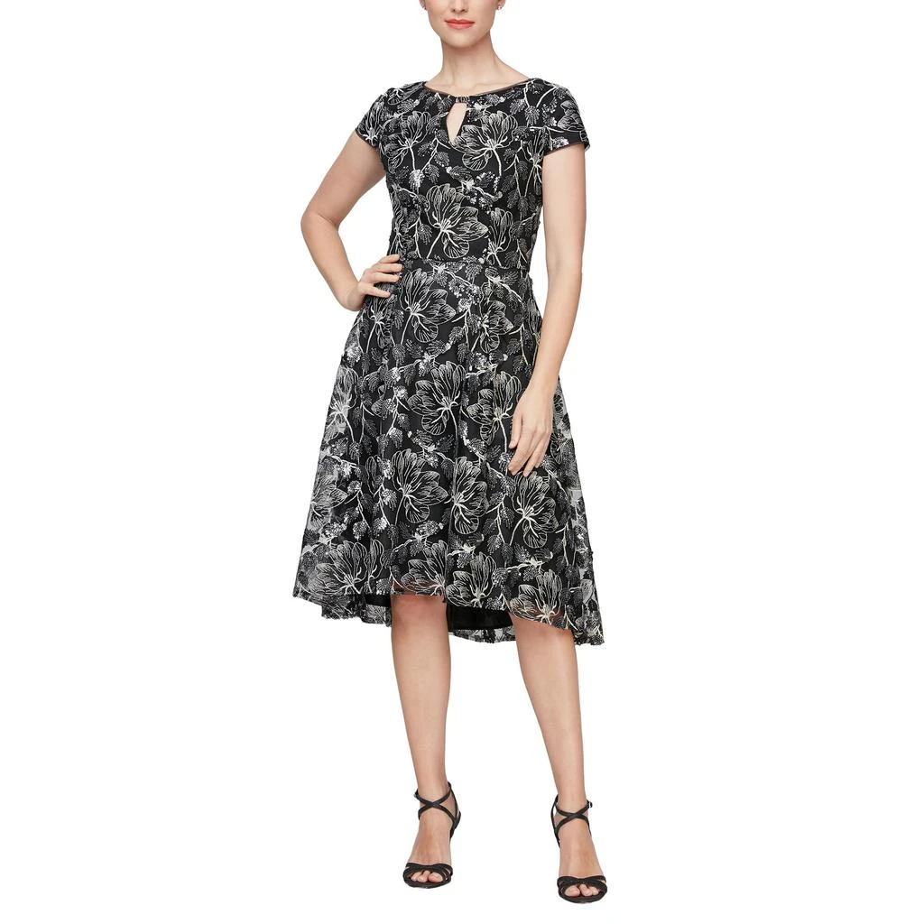 Alex Evenings Short Embroidered A-Line Dress 1