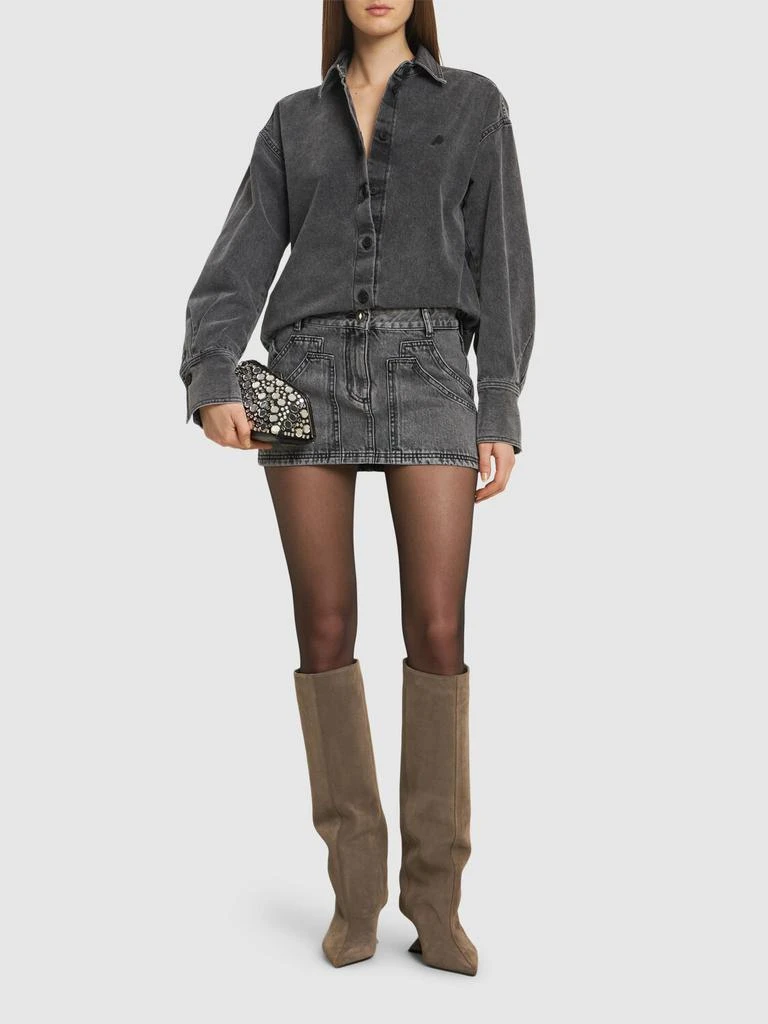 The Attico Multi-pocket Denim Mini Skirt 1
