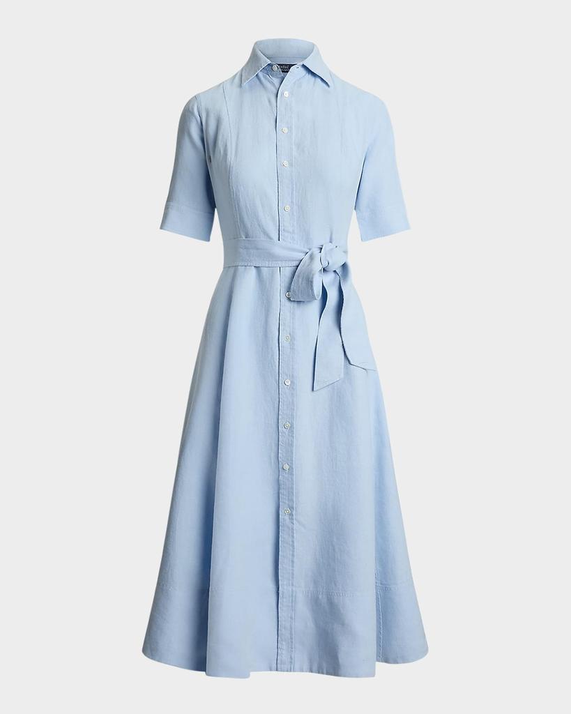 Ralph Lauren Belted Linen A-Line Shirtdress