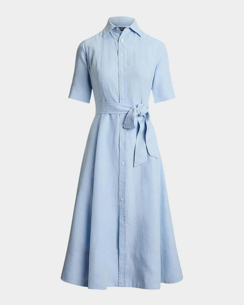 Ralph Lauren Belted Linen A-Line Shirtdress 1