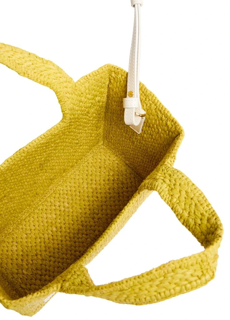 Loewe Small Loewe Font Tote in raffia 5