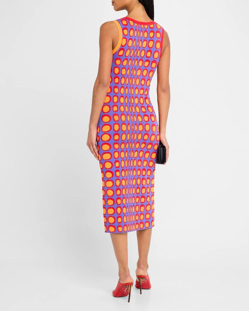 CHRISTOPHER JOHN ROGERS Wiggle Dot Jacquard Midi Tank Dress 3
