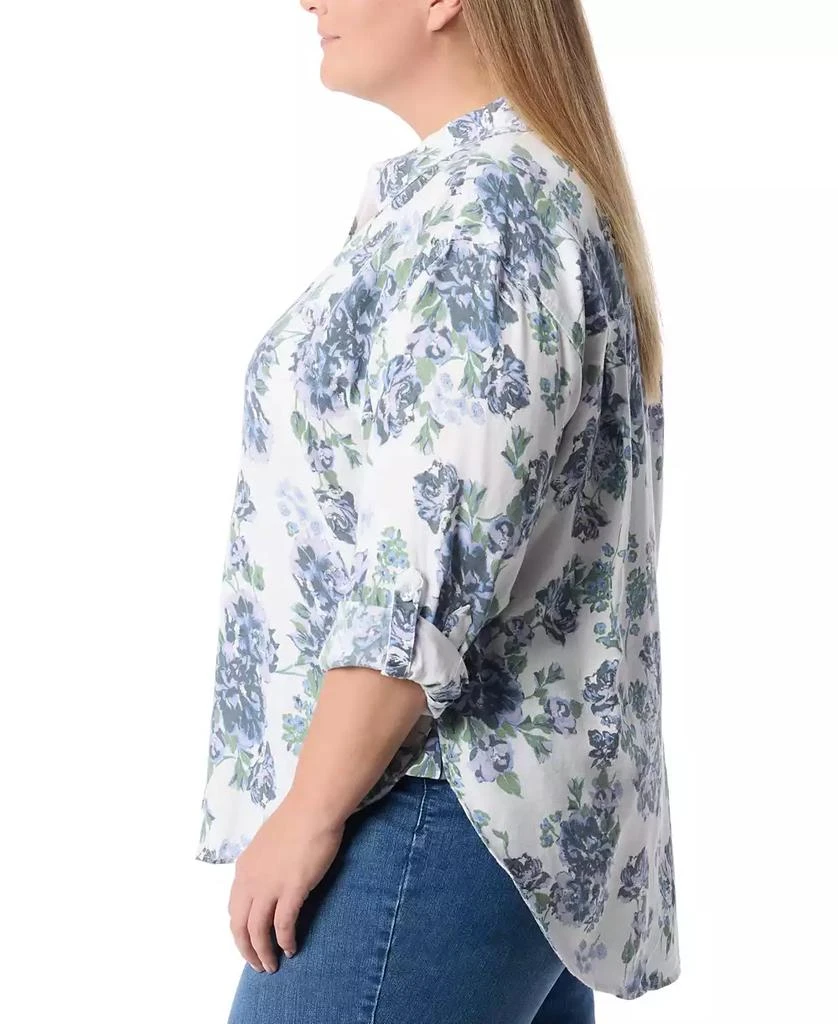 Gloria Vanderbilt Plus Size Amanda Cotton Oversized Printed Shirt 3