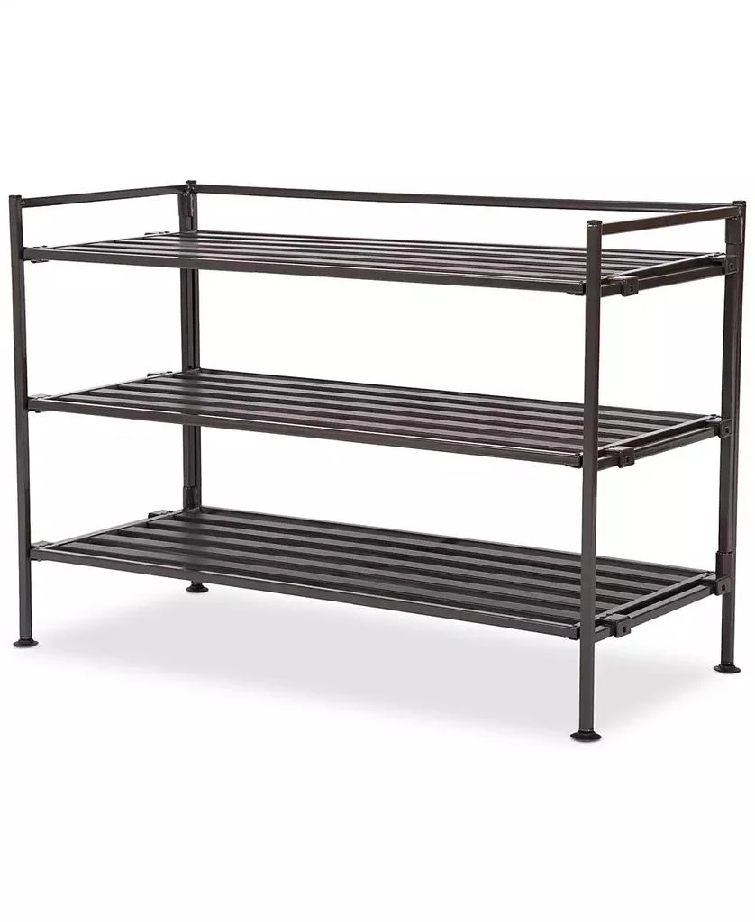 Seville Classics 3-Tier Resin Slatted Shoe Rack