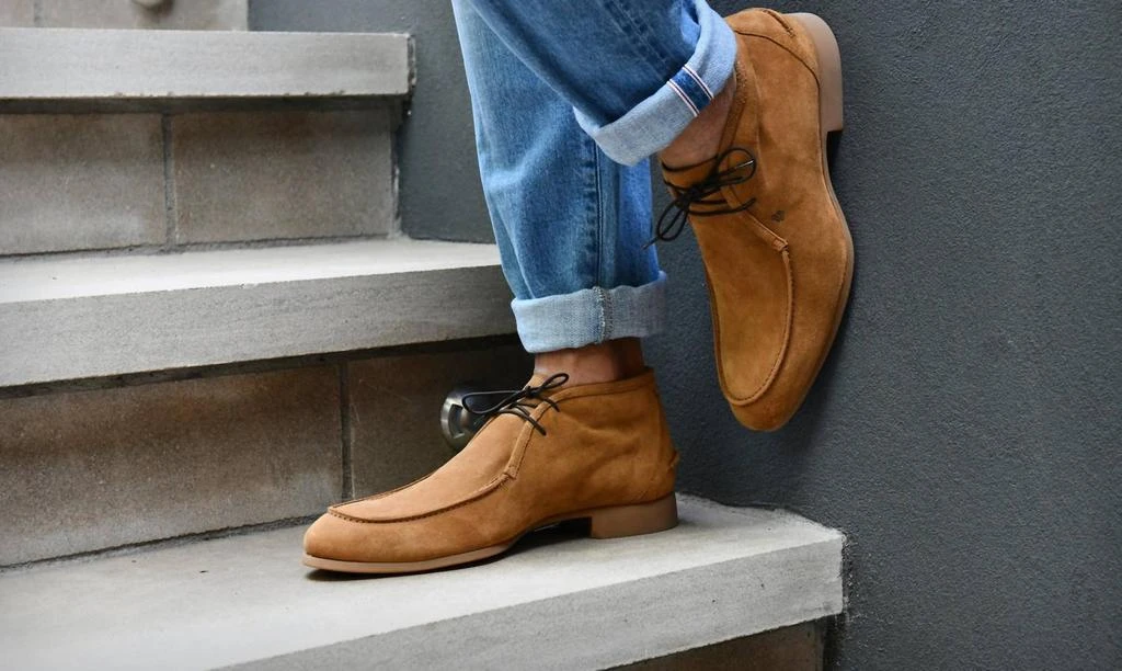 Scarpe di Bianco Men's Ischia Chukka Boot In Velour Brown 5