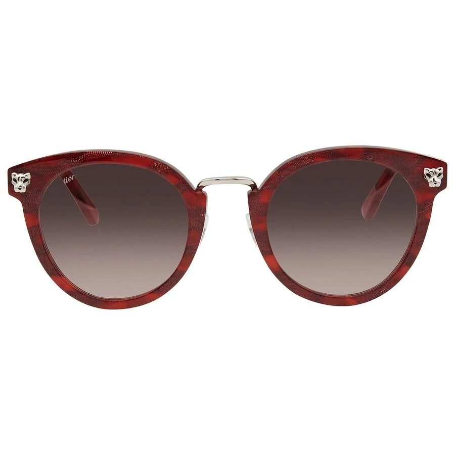 ? 100% Authentic Cartier Panthere Sunglasses Ladies Violet Gradient Round ? Cartier PurpleGold Tone Gradient CT0266S Panthere de Cartier  main image 4