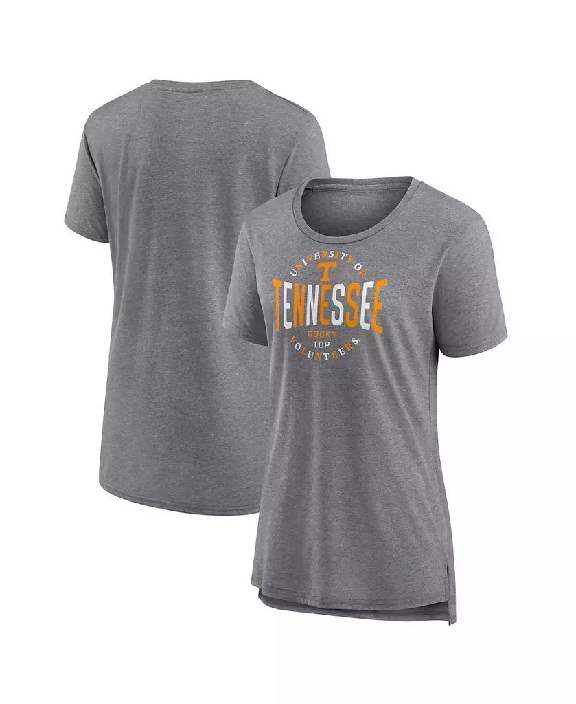 Fanatics Women's Gray Tennessee Volunteers True Classics Break It Down Tri-Blend T-Shirt 1