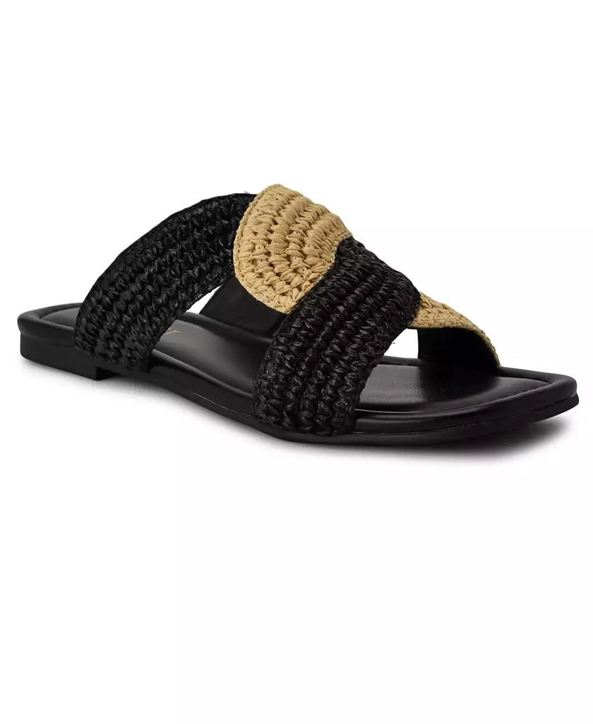 Nine West Women's Quara Woven Flat Slip-On Sandals 1