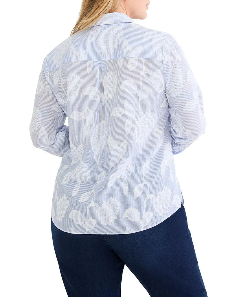 NIC+ZOE Plus Floral Jacquard Top 2