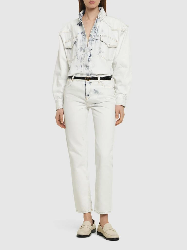 Alexandre Vauthier Mid Rise Denim Straight Jeans 1