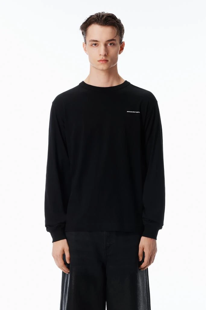 Alexander Wang UNISEX LONG SLEEVE TEE IN HIGH TWIST JERSEY 1