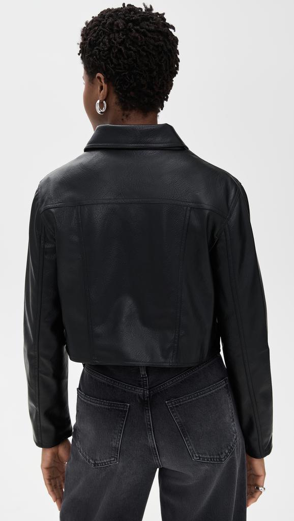 Pixie Market Faux Leather Crop Jacket