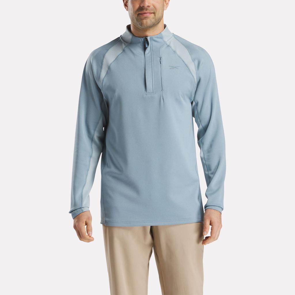 Reebok Men
s Long Sleeve Aero Flex 1/4 Zip Pullover Top