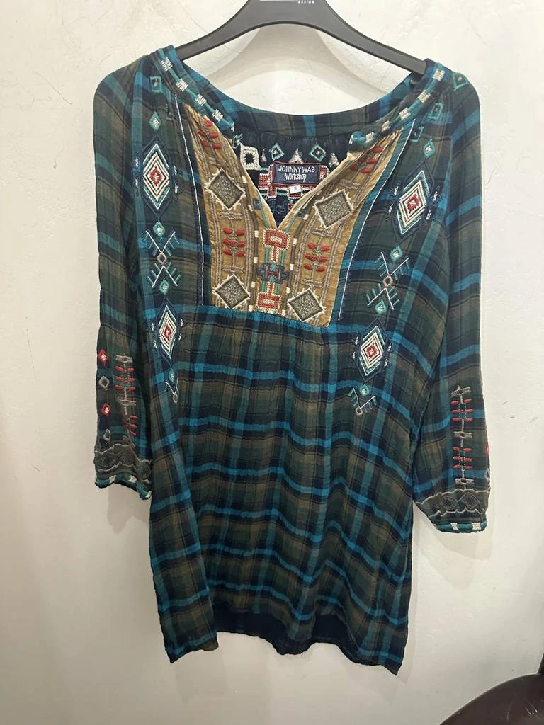 Johnny Was - Shift Dress  On Sale Now with Up to 64% Off | Discover  Exclusive Deals & Savings at BeyondStyle  Authentic Johnny Was dresses|clothing|women  > dresses > long sleeve|green|women|538013487|long-sleeve