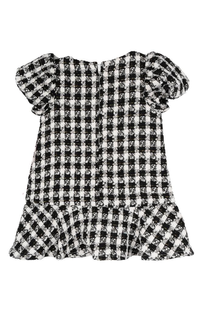 Rare Editions Tweed Puff Sleeve A-Line Dress & Bloomers Set