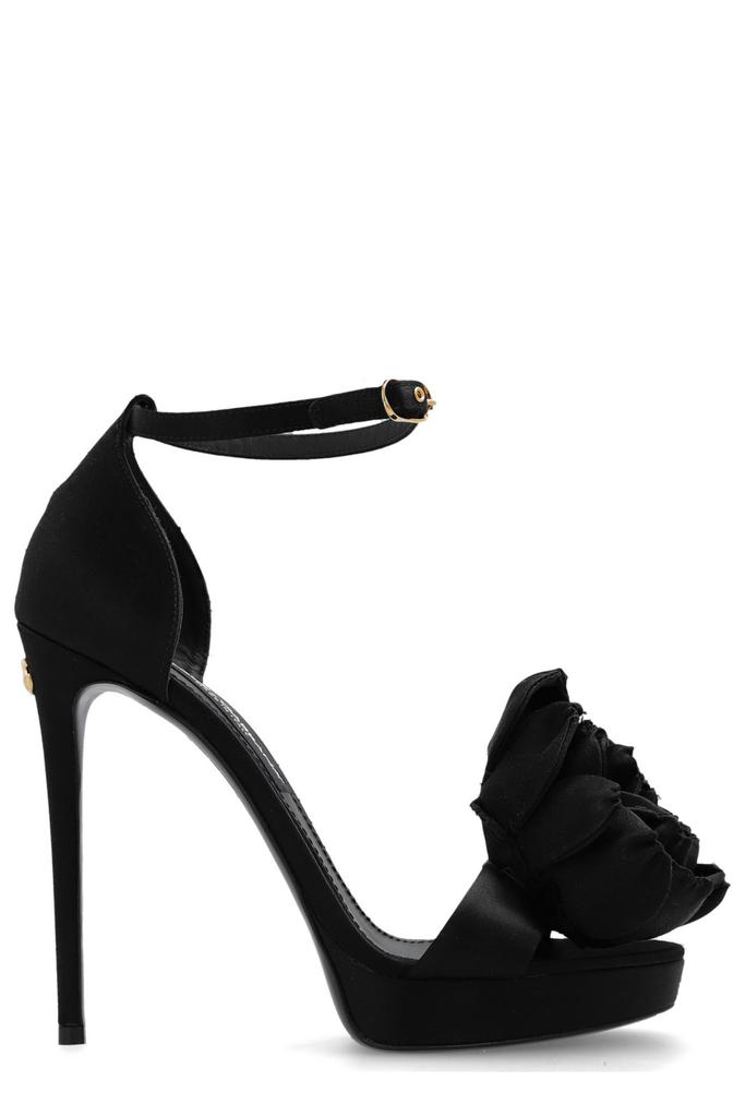 Dolce & Gabbana Dolce & Gabbana Flower Detailed Platform Sandals