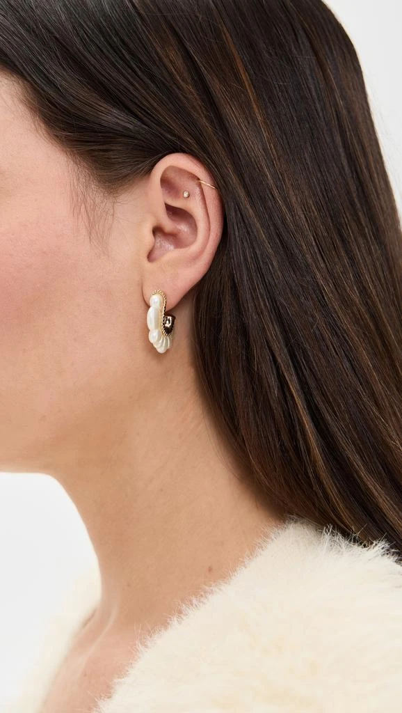 Argento Vivo TT Irregular Pearl Bubble Hoops 2