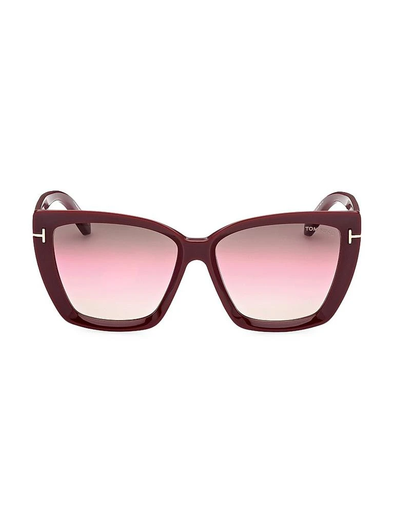 Tom Ford Brown Scarlett -02 Oversized Sunglasses with Gradient Lenses Tom Ford Scarlet 57MM Square Sunglasses - Accessories - Free  main image 2