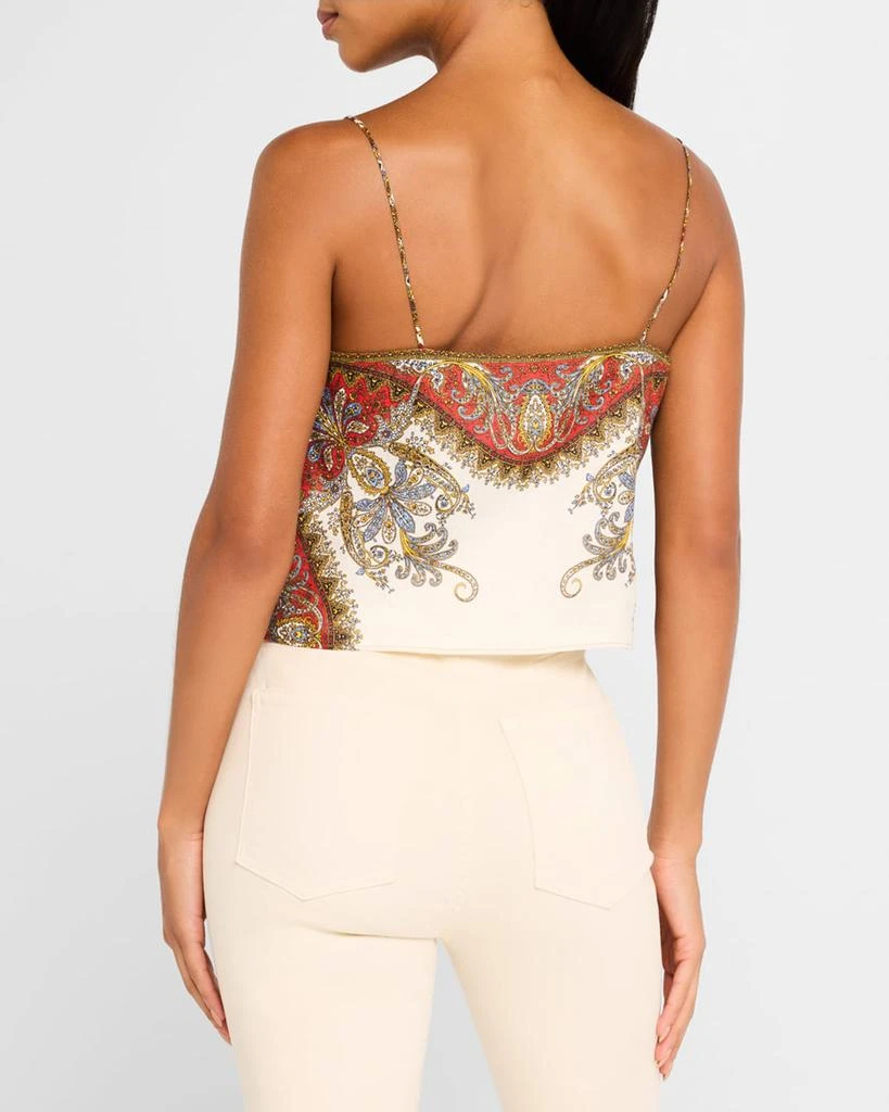 VERONICA BEARD Rhea Paisley Cropped Tank Top 3