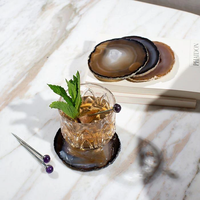 ANNA New York Pedra Gemstone Coasters, Set of 4 3