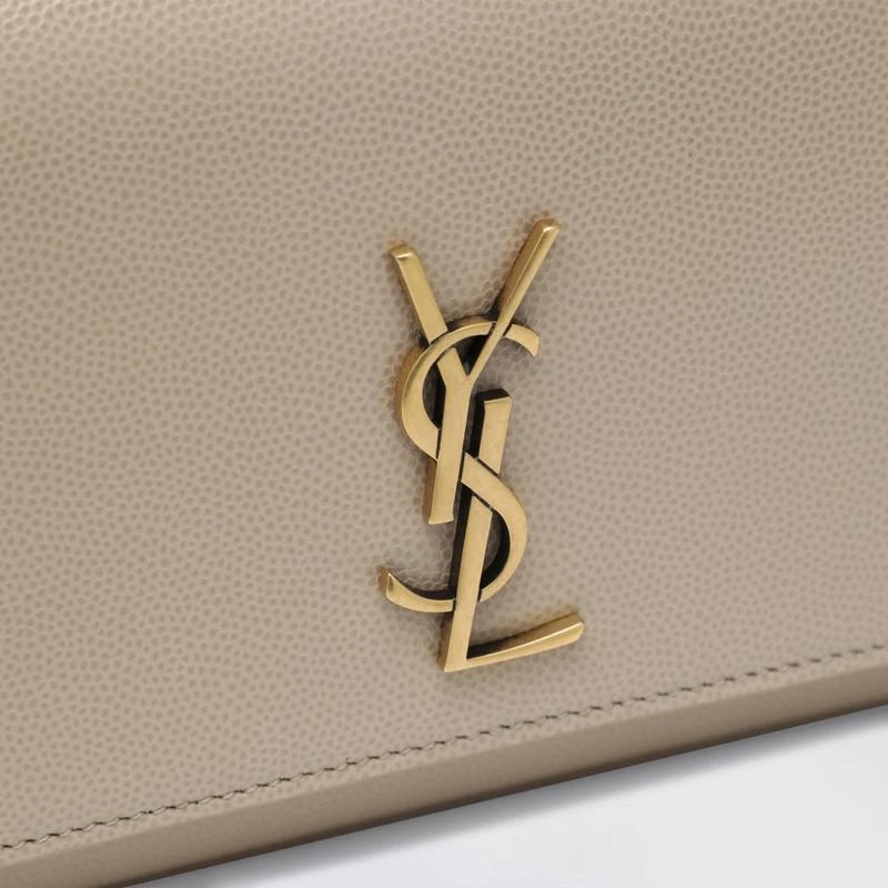 Yves Saint Laurent Kate clutch in beige grain de poudre leather 6