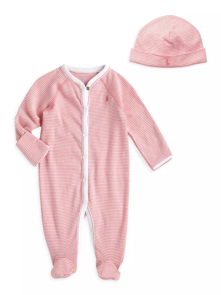 Polo Ralph Lauren Baby Girl's Striped Cotton Footie 2