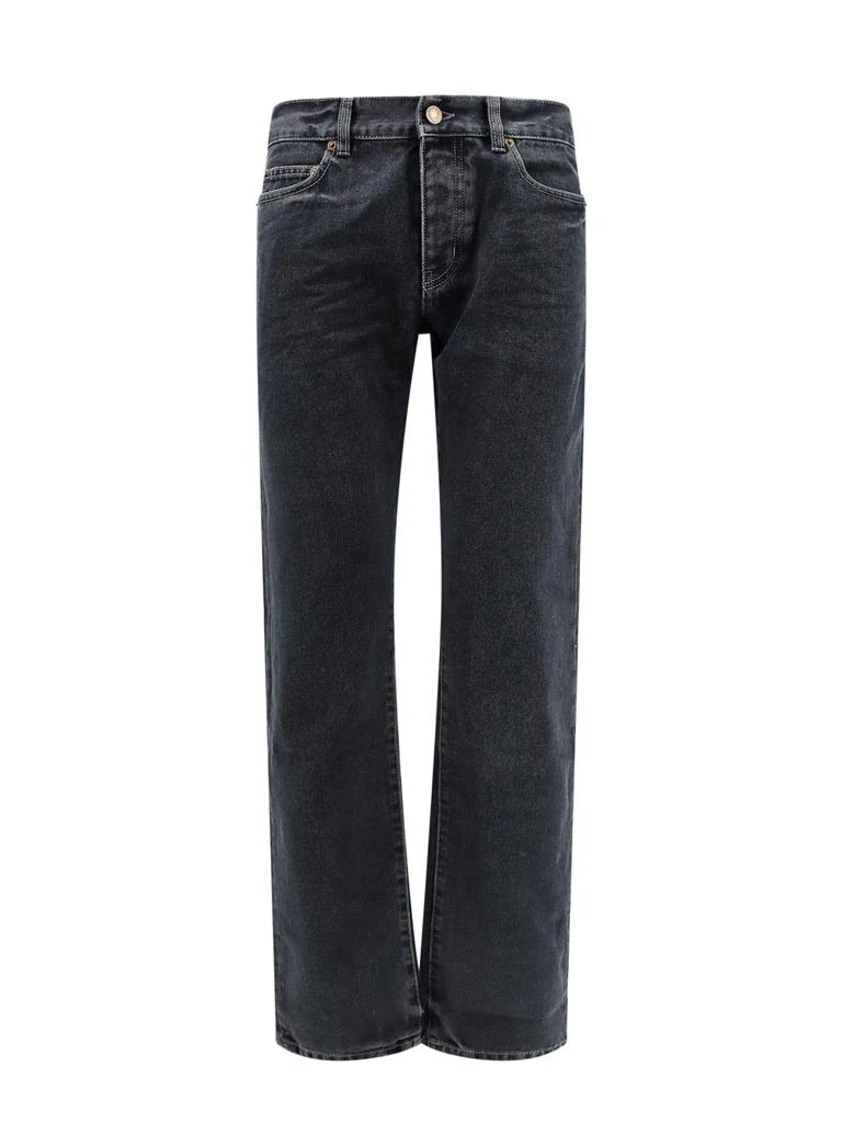 Saint Laurent Organic cotton trouser with back logo patch 1