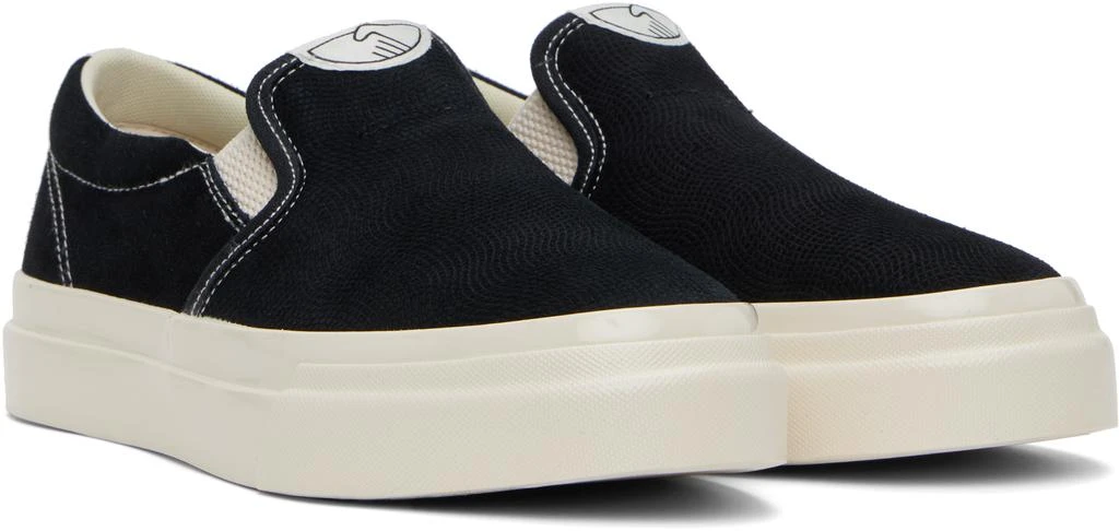 Stepney Workers Club Black Lister Optical Suede Sneakers 4
