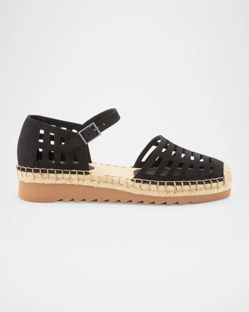 Eileen Fisher Bijou Leather Cutout Mary Jane Espadrilles 1