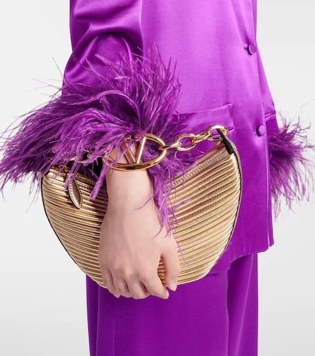 Valentino VLogo Moon Mini metallic leather tote bag 2