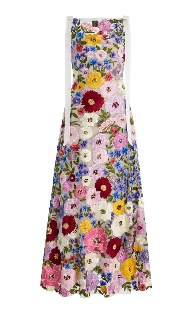 RACHEL GILBERT Rachel Gilbert - Nya Floral-Embroidered Tulle Gown - Floral - US 2 - Moda Operandi 1