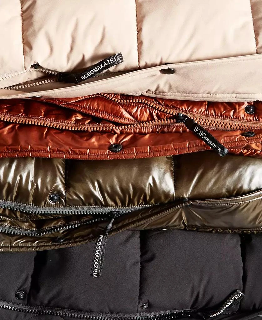 BCBG Women's Hooded Collared Puffer Coat 5