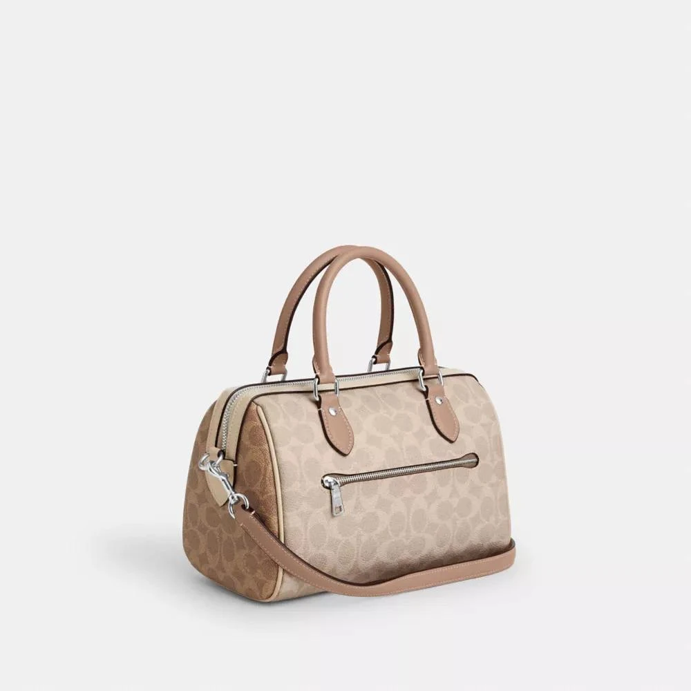 Coach Rowan Satchel Bag In Blocked Signature Canvas 4