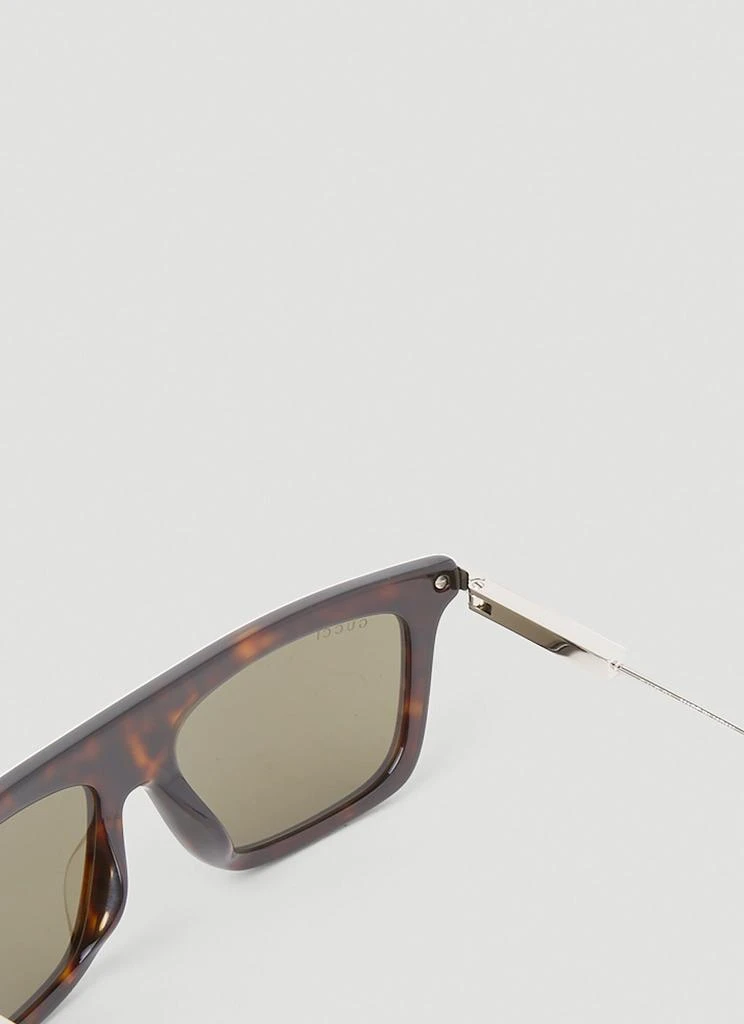 Gucci Tortoiseshell Rectangular Sunglasses 4