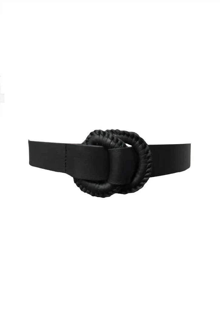 NEW ADA COLLECTION women\'s rebel belt in black Rebel Belt Black | Slim Genuine Leather Jean Belt | ADA  main image 2