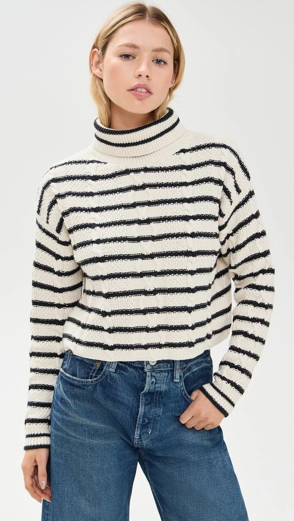 ASKK NY Cable Cropped Crew Sweater 6