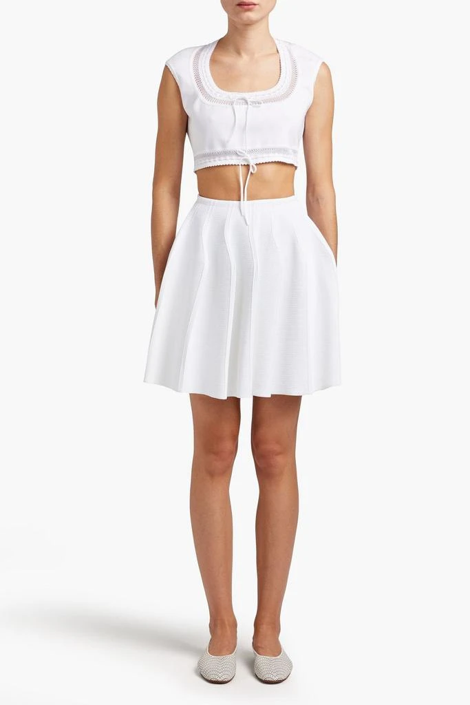 Alaïa Editions pleated piqué mini skirt 2