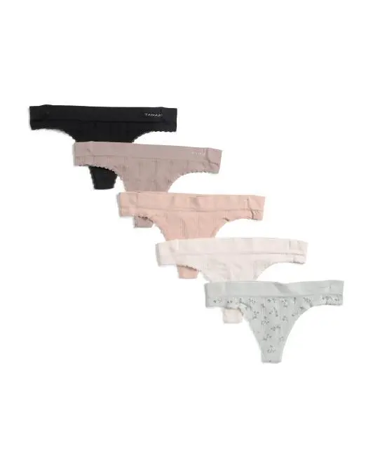 Tahari 5pk Seamless Thongs