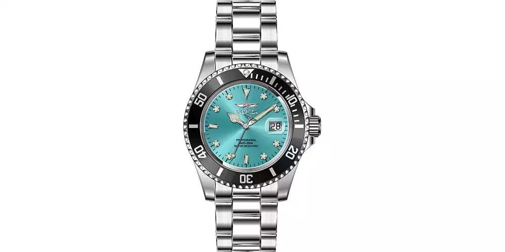 Invicta Men's 47356 Pro Diver Quartz 3 Hand Turquoise, Blue Dial Watch