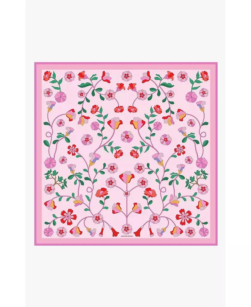 Jessie Zhao New York Blush Botanica Double Sided Silk Scarf 1