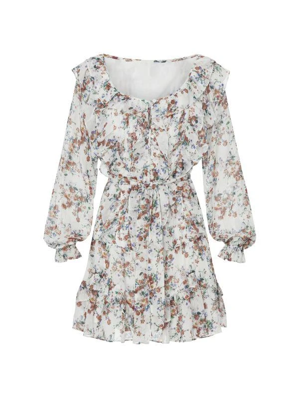 MARISSA WEBB Floral One-Shoulder Minidress 5
