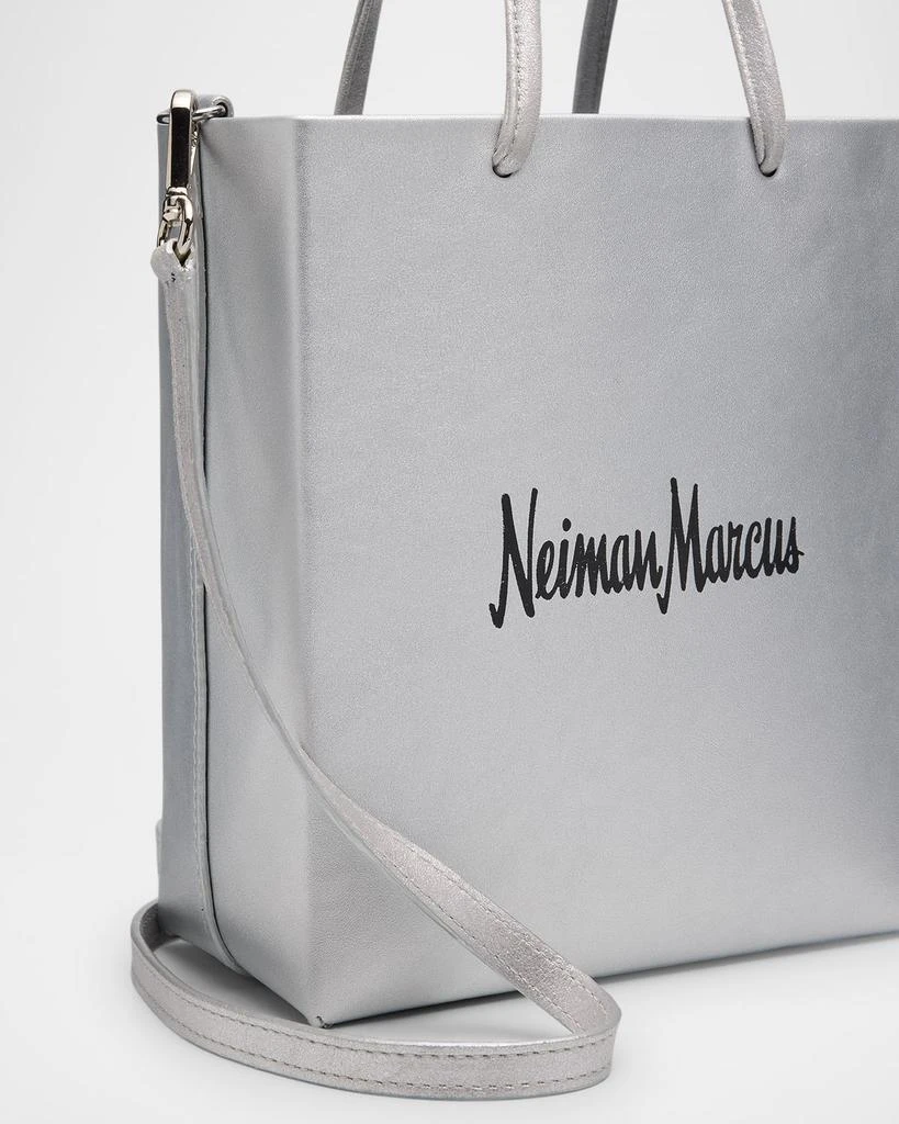 Gigi New York Neiman Marcus Metallic Vegan Leather Tote Crossbody Bag 5