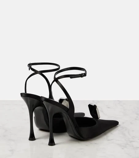 Yves Saint Laurent Harlow 110 satin crêpe slingback pumps 2